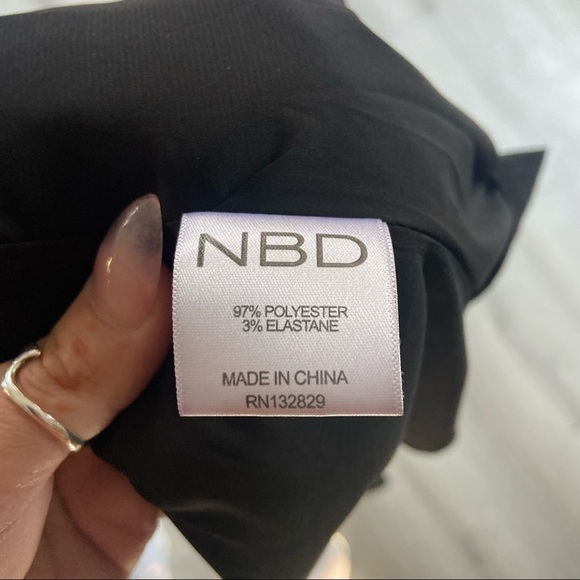 Revolve NBD Tie Me Down Black Midi Dress - Picture 11 of 15